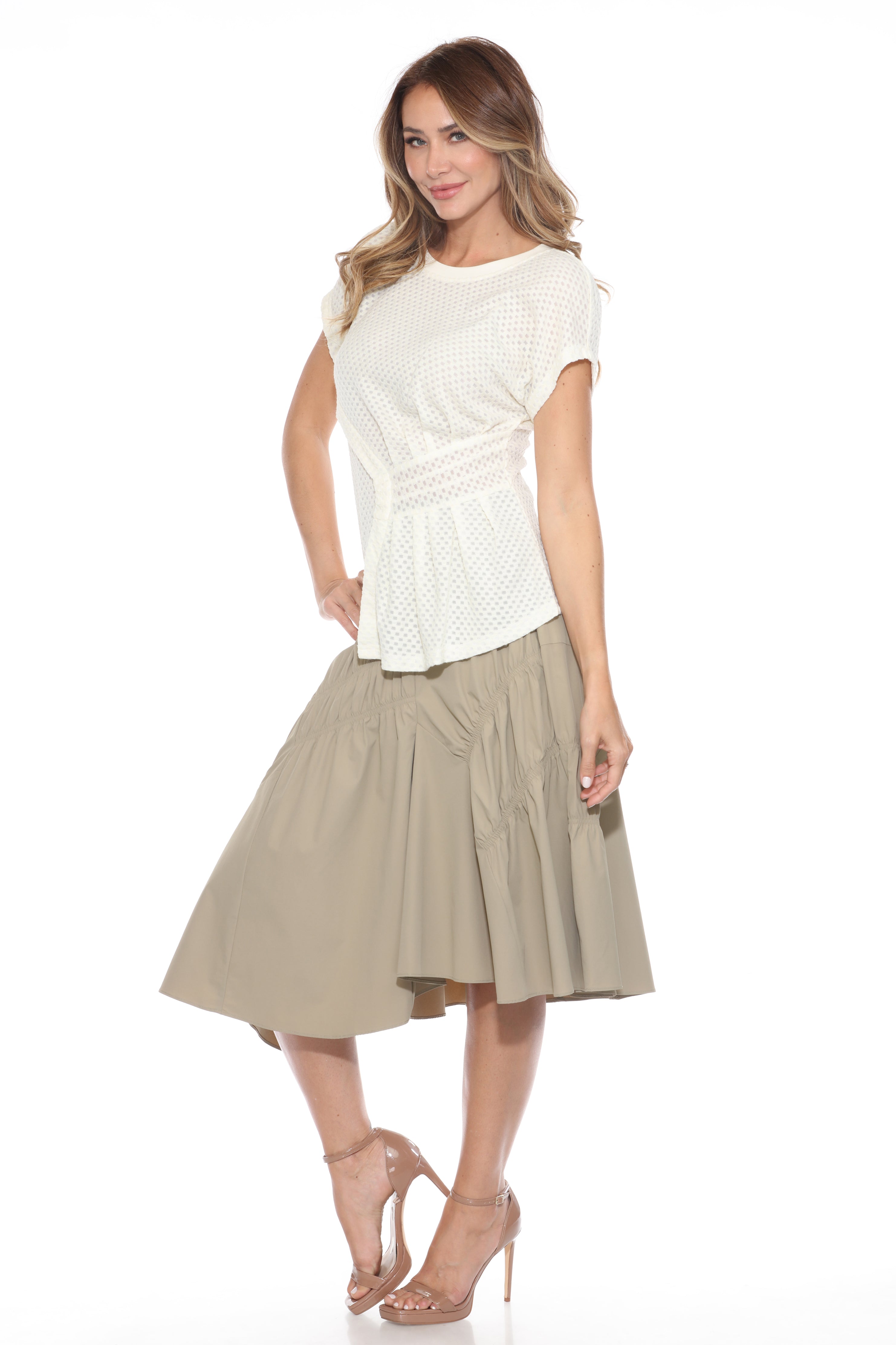 Asymmetric Flounce Skirt