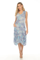 Valerie Dress - Blue Whirl