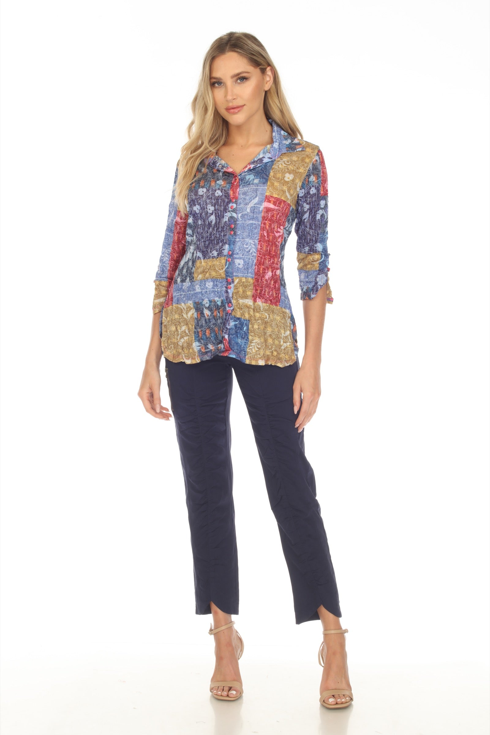 Sabrina Shirt - Floral Mosaic