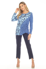 Jolene Top L/S - Cerulean Flow