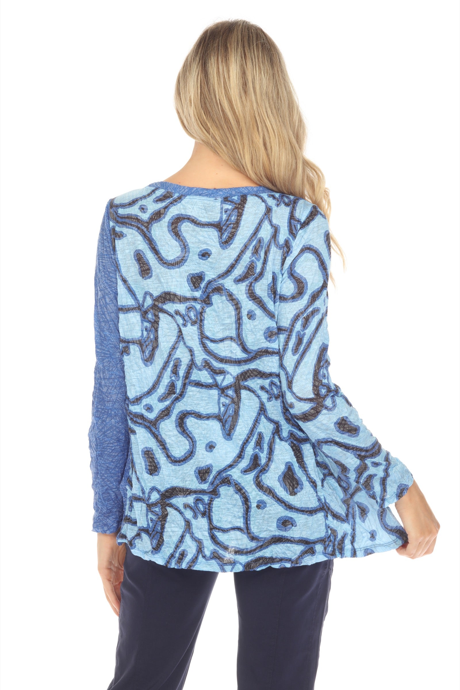 Jolene Top L/S - Cerulean Flow