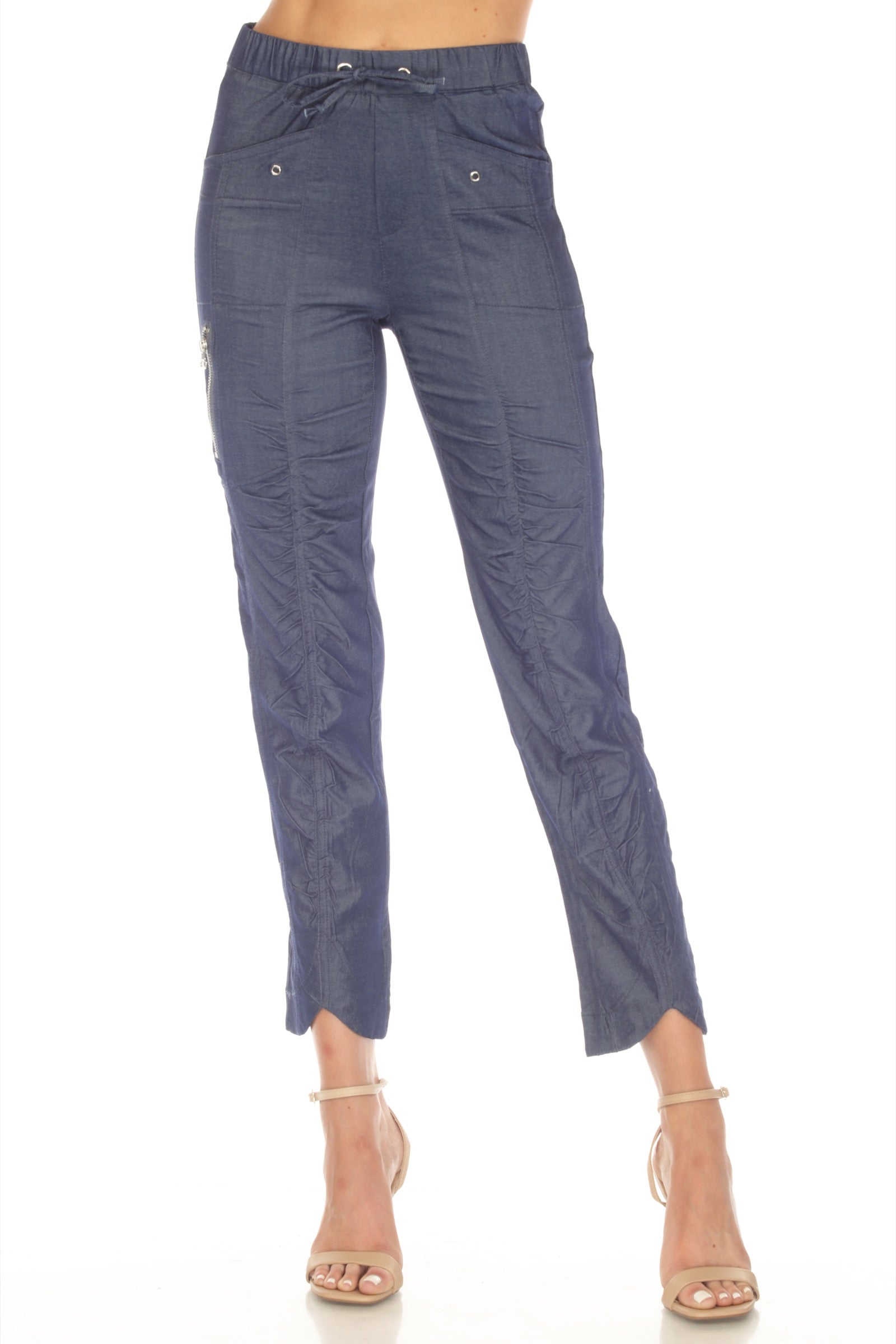 Ruched Scallop Cargo Pant - CARINE