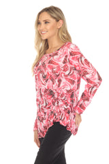 Jolene Top L/S - Rose Swirls