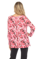 Jolene Top L/S - Rose Swirls