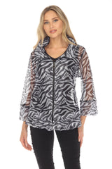 Mesh Zip Swing Jacket - Zebra