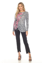 Joelle Top - Leopard Flower