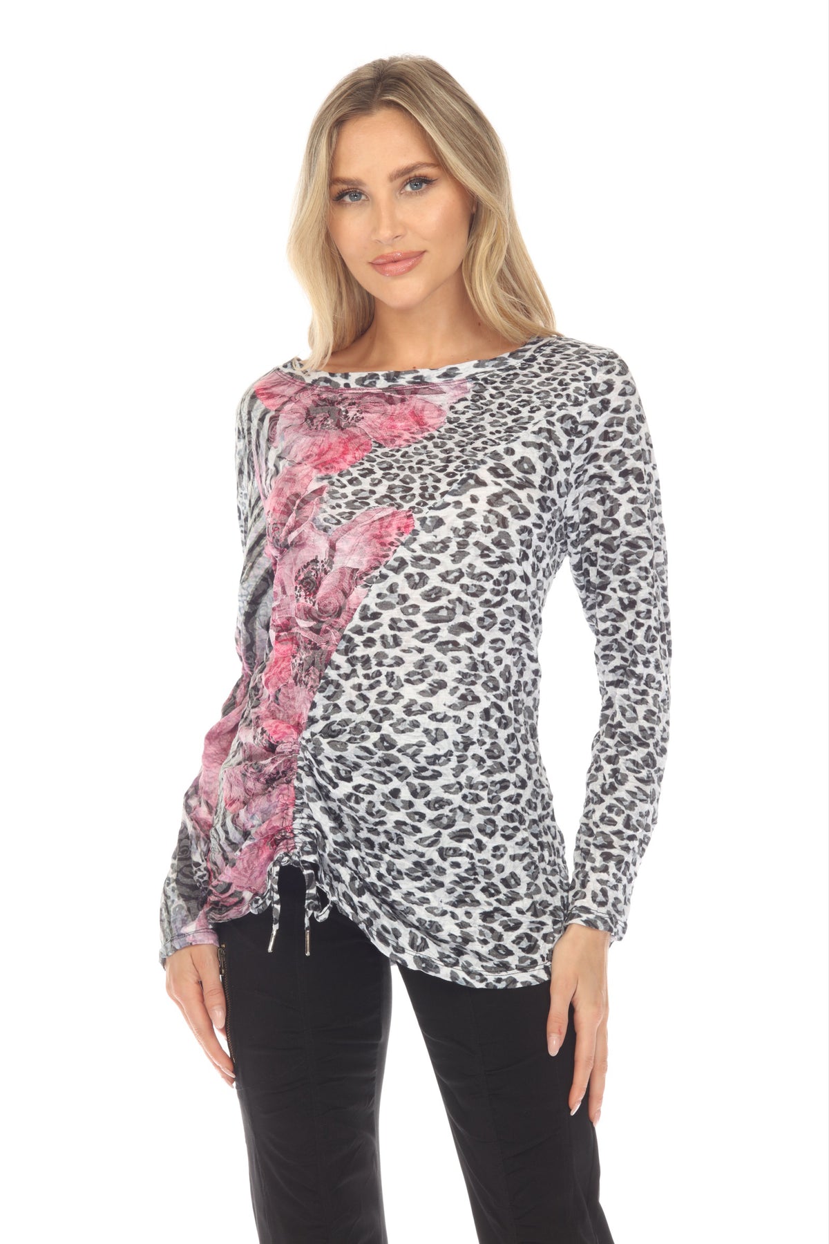 Joelle Top - Leopard Flower