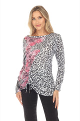 Joelle Top - Leopard Flower