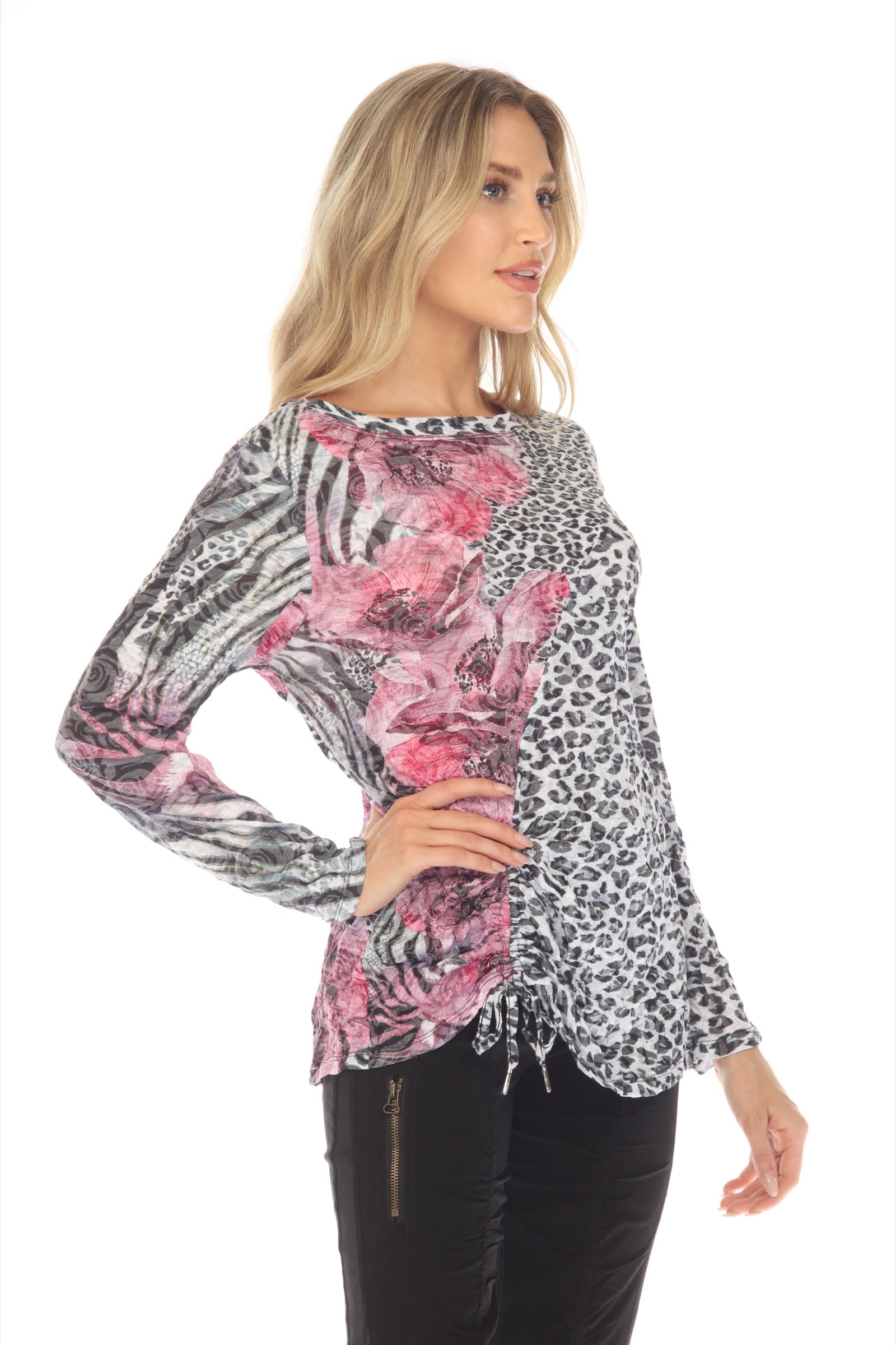 Joelle Top - Leopard Flower