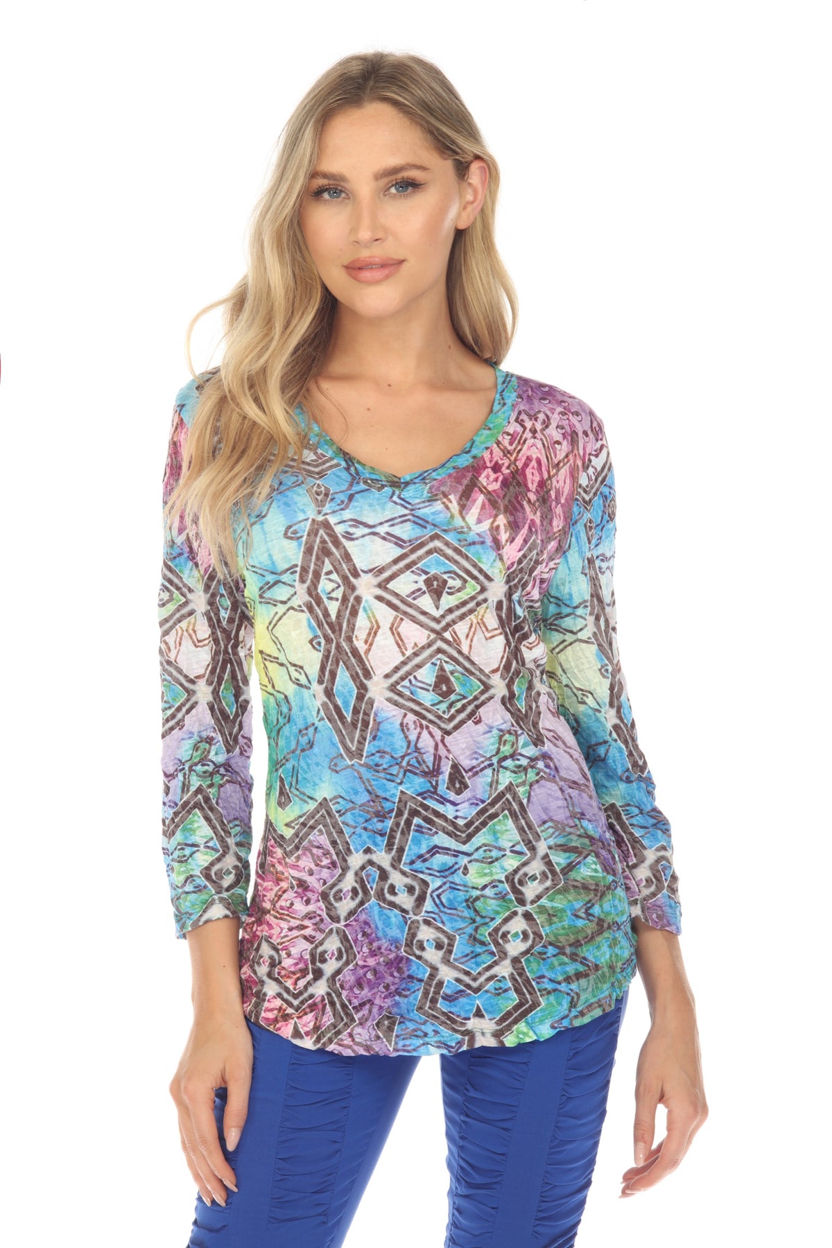 V-Neck Top - Tribal Prism