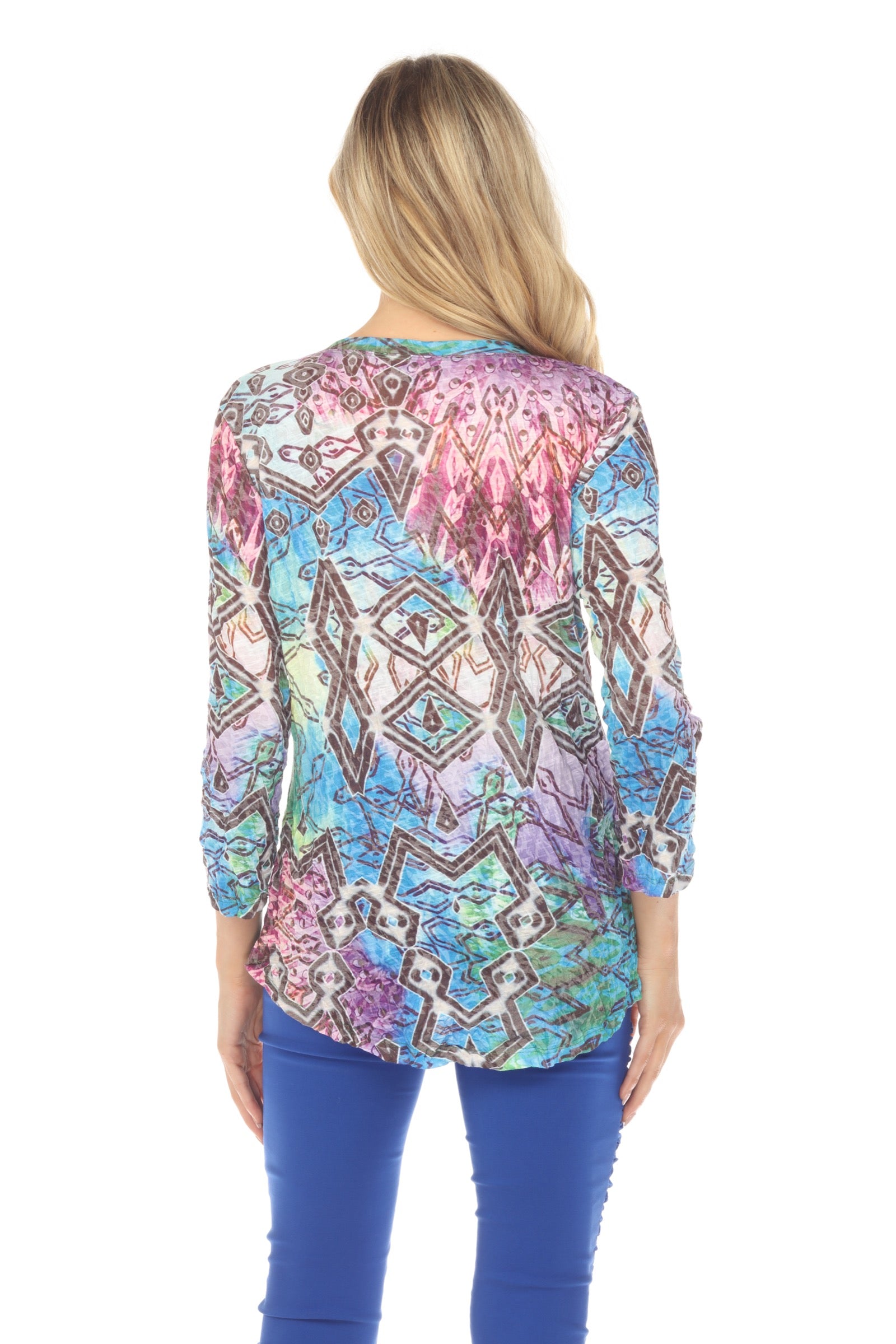 V-Neck Top - Tribal Prism