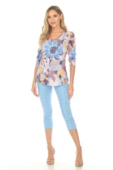 V-Neck Top - Spring Medley