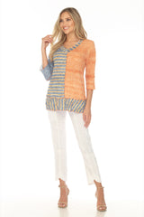 Madeline Top - Tangerine Stripes