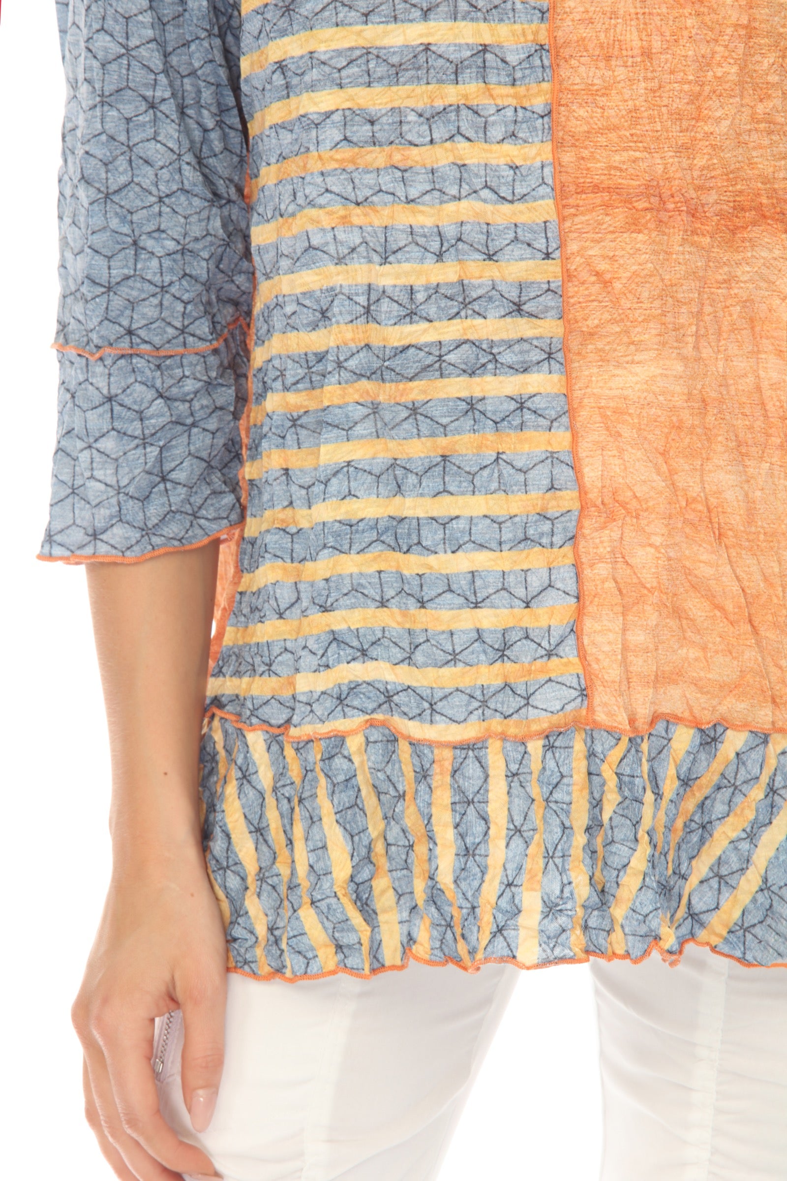 Madeline Top - Tangerine Stripes