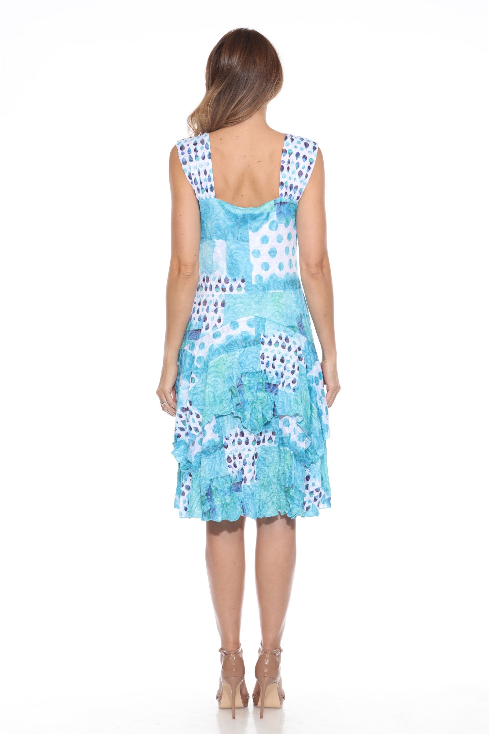 Paige Dress - Aqua Rain