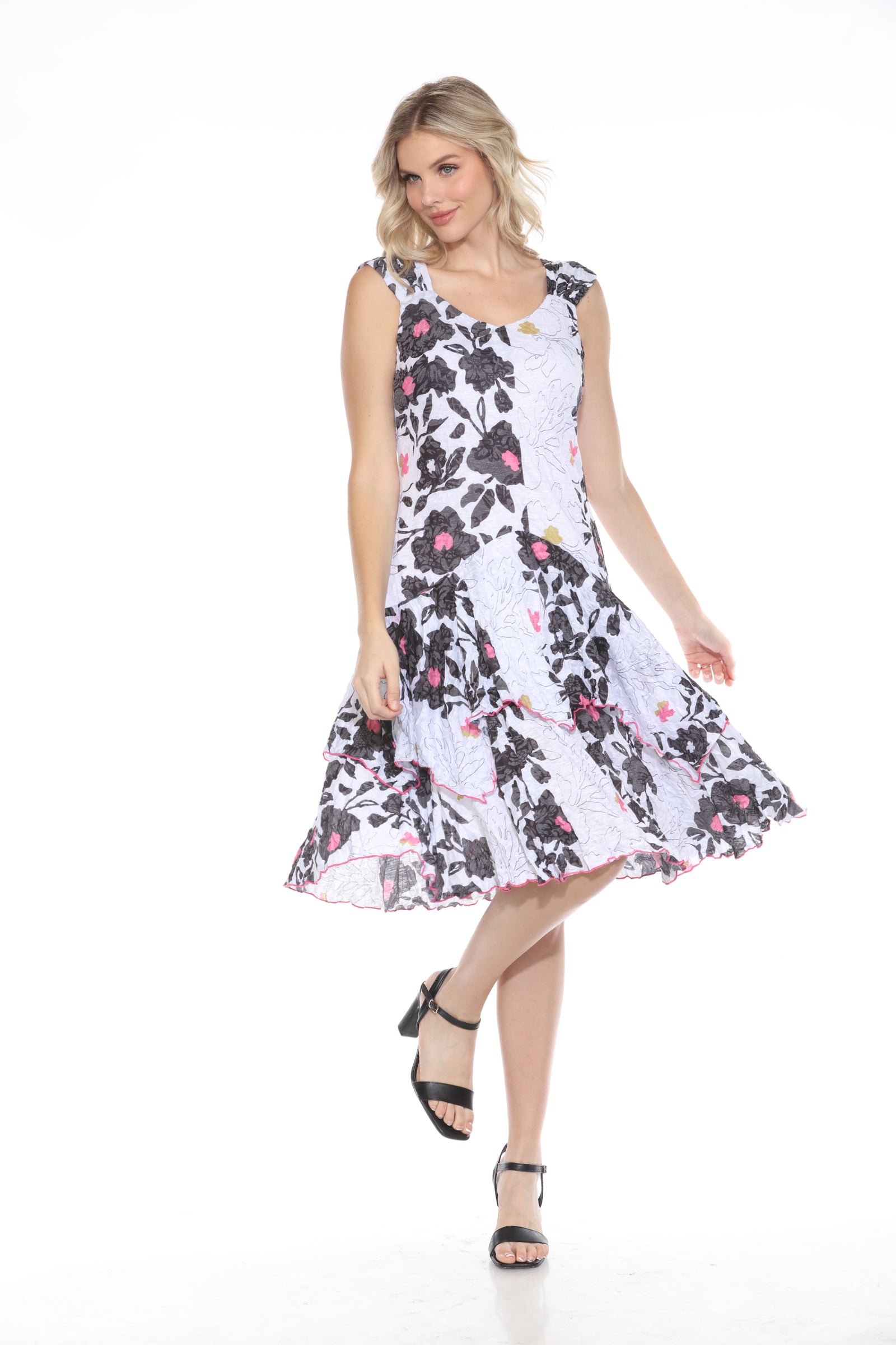 Paige Dress - Noir Bloom