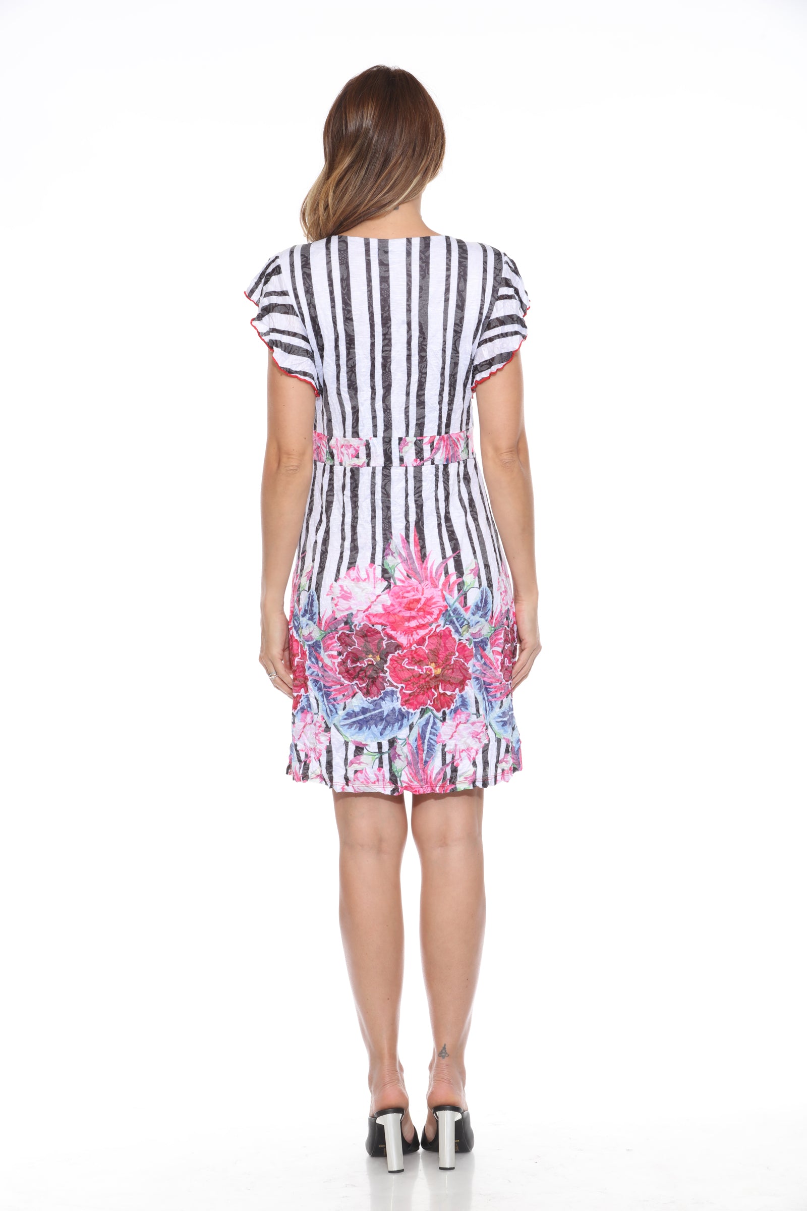 Bella Dress - Striped Blossom