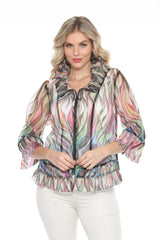 Mesh Zip Jacket - Enchanted Flames