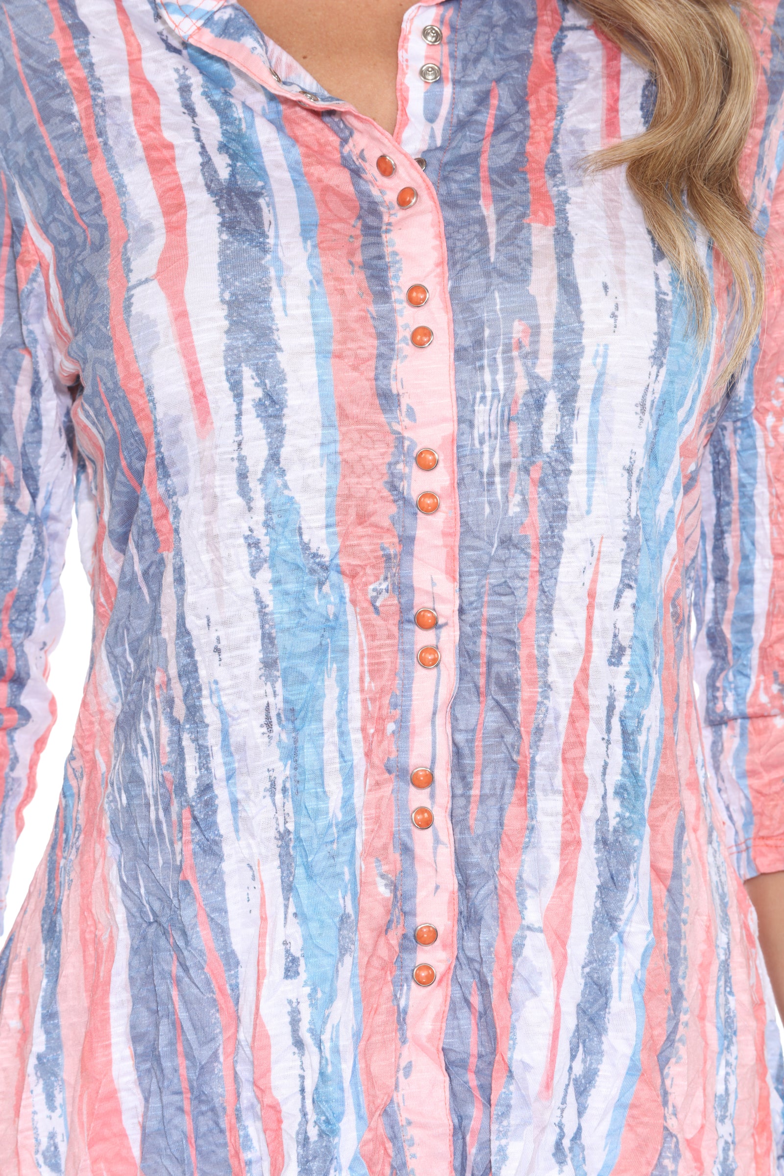 Sabrina Shirt - Denim Streaks