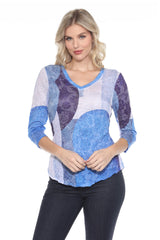 V-Neck Top - Sapphire Veil