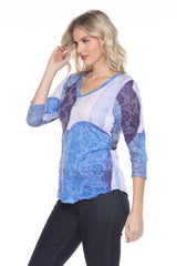 V-Neck Top - Sapphire Veil