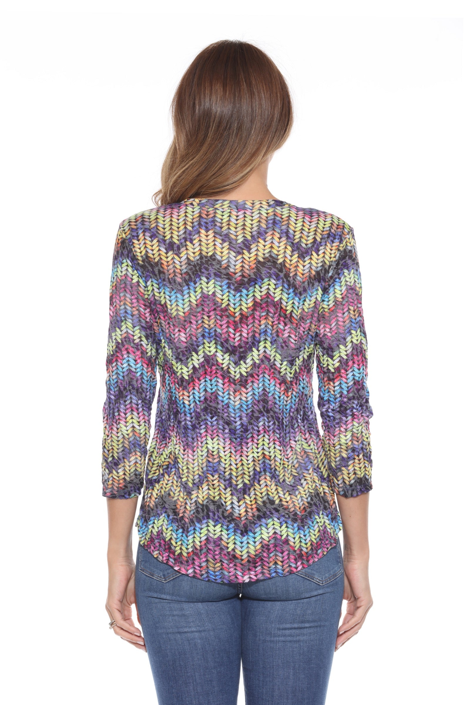 Round-Neck Top - Glitter Weave