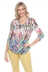 V-Neck Top - Enchanted Flames