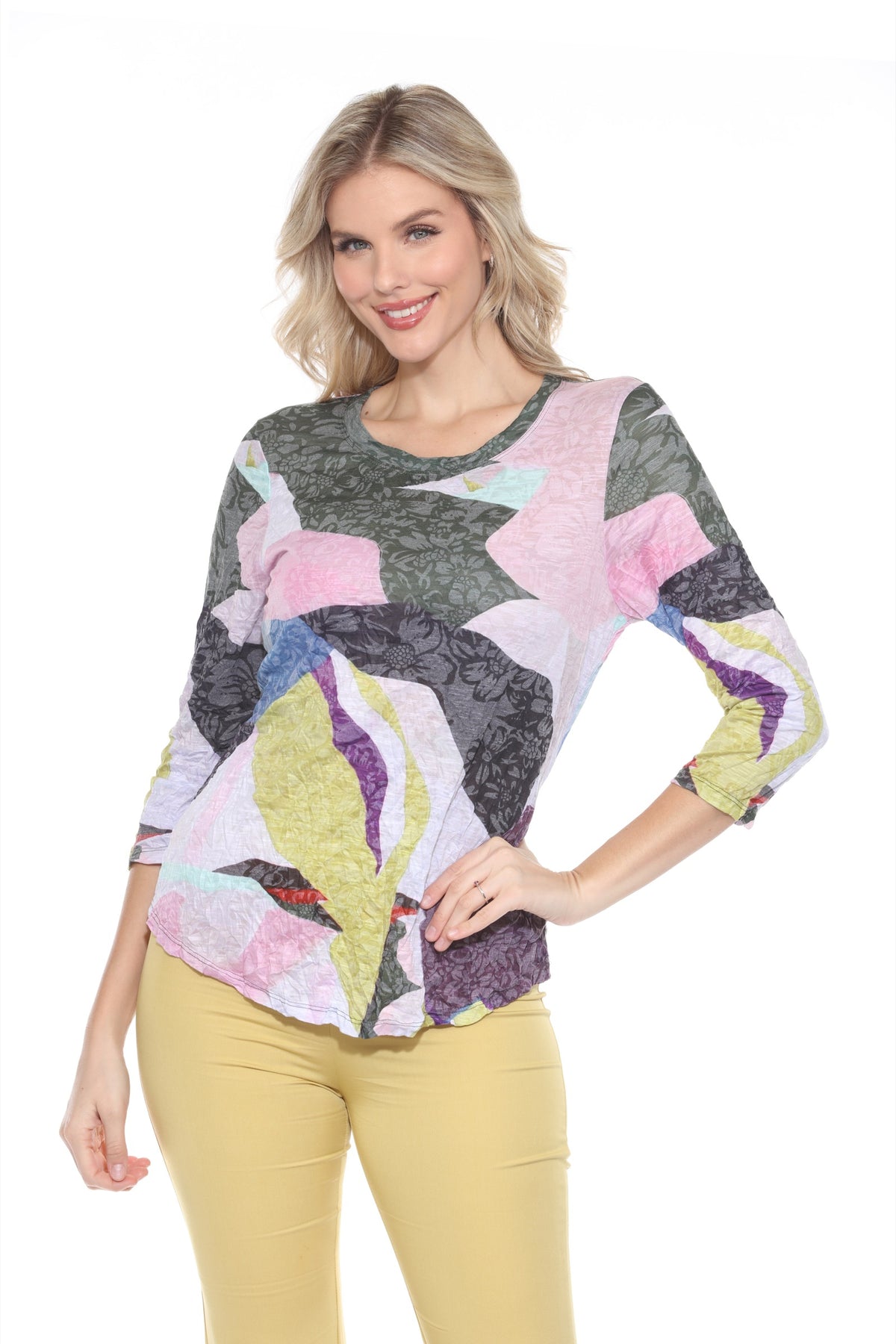 Round-Neck Top - Serene Palette