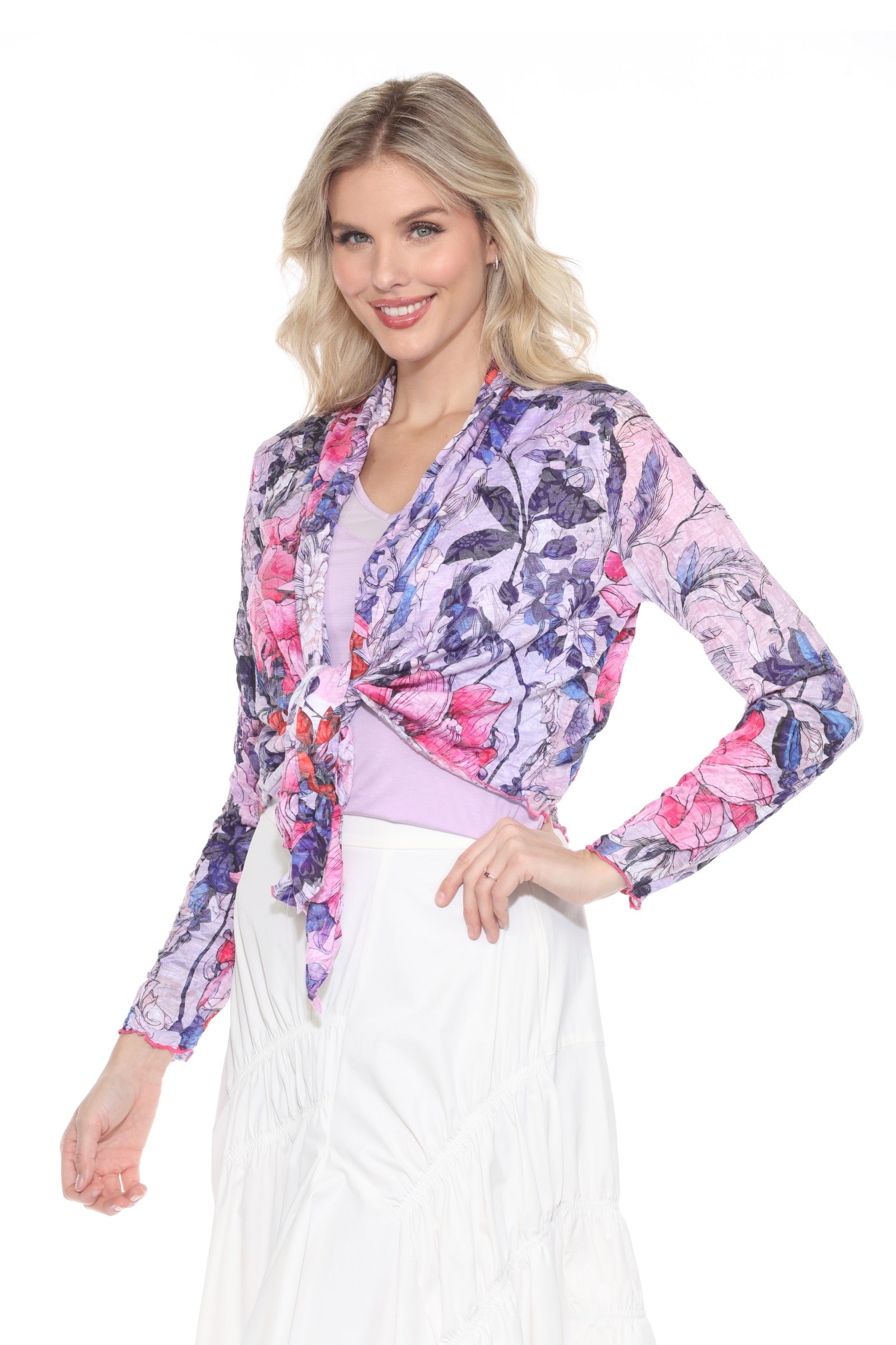 Claire Cardigan - Floral Serenade