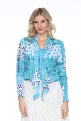 Claire Cardigan - Aqua Rain