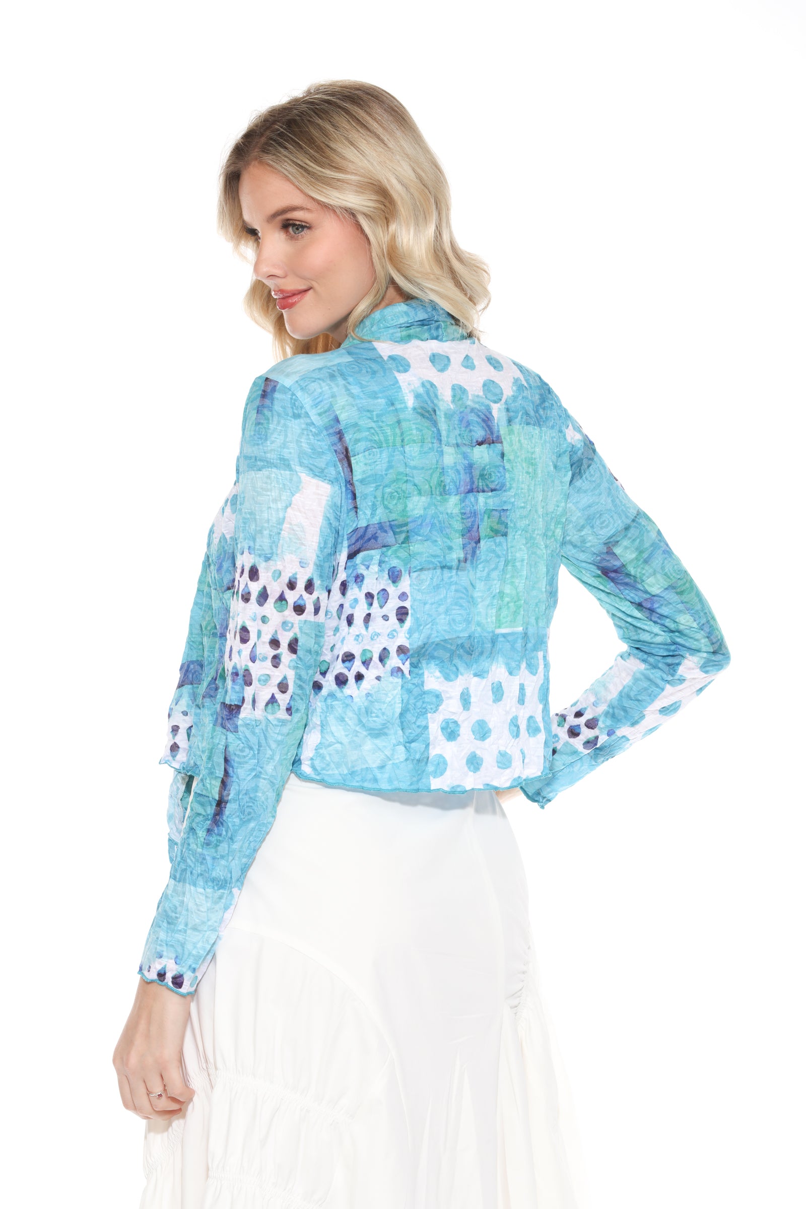 Claire Cardigan - Aqua Rain