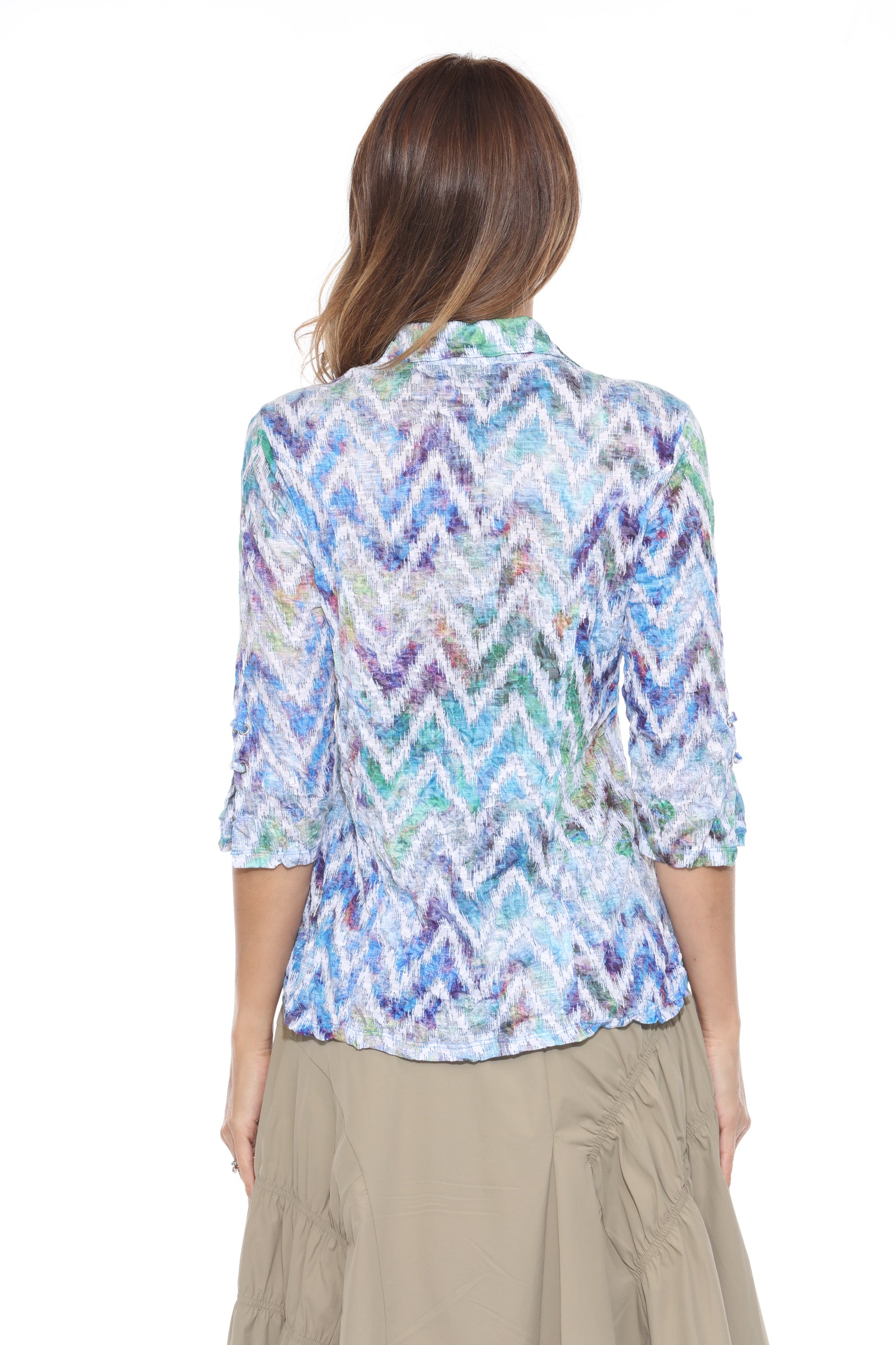 Sabrina Shirt - Chevron Haze