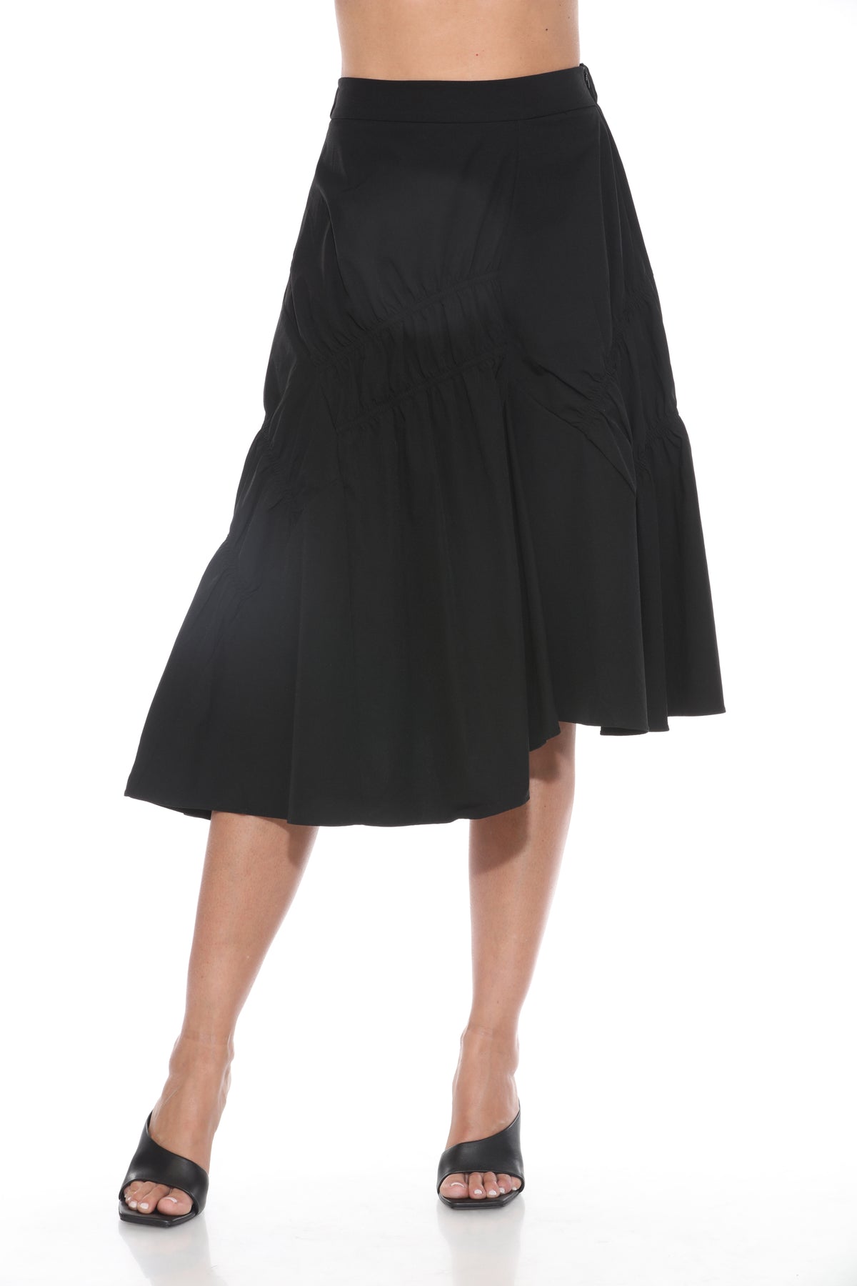 Asymmetric Flounce Skirt