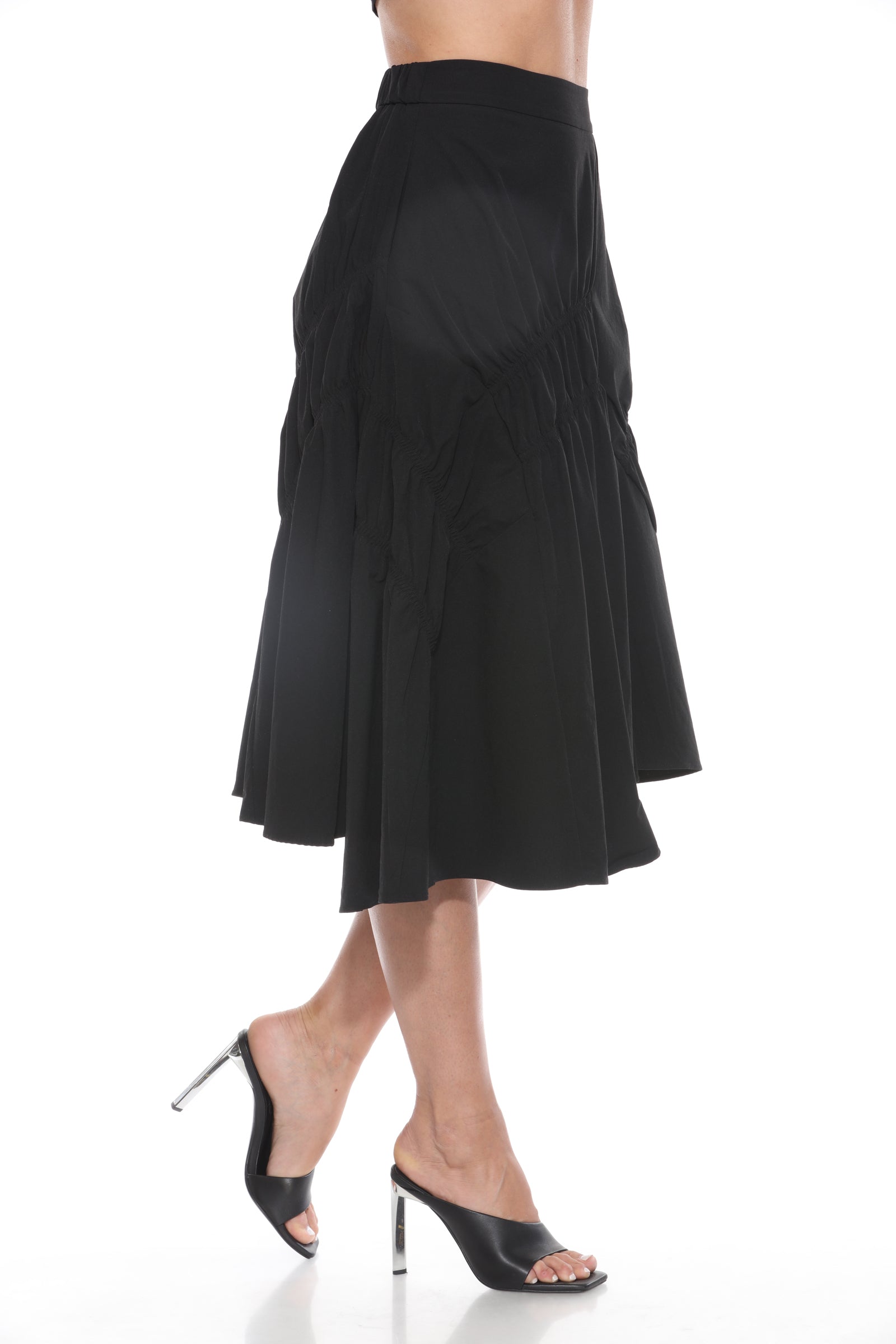 Asymmetric Flounce Skirt