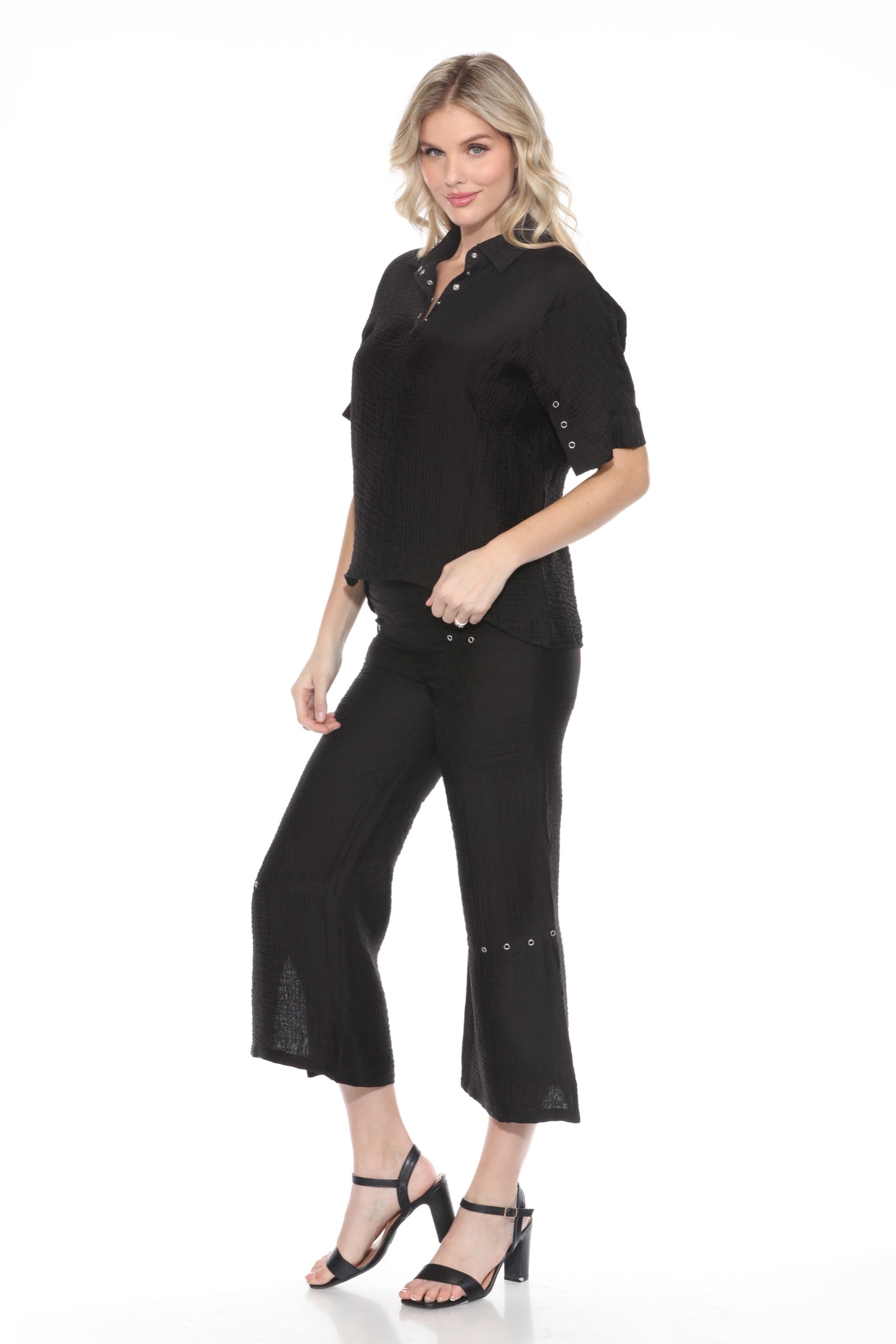 Split Hem Pant w/ Rivets