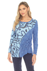 Jolene Top L/S - Cerulean Flow