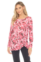 Jolene Top L/S - Rose Swirls